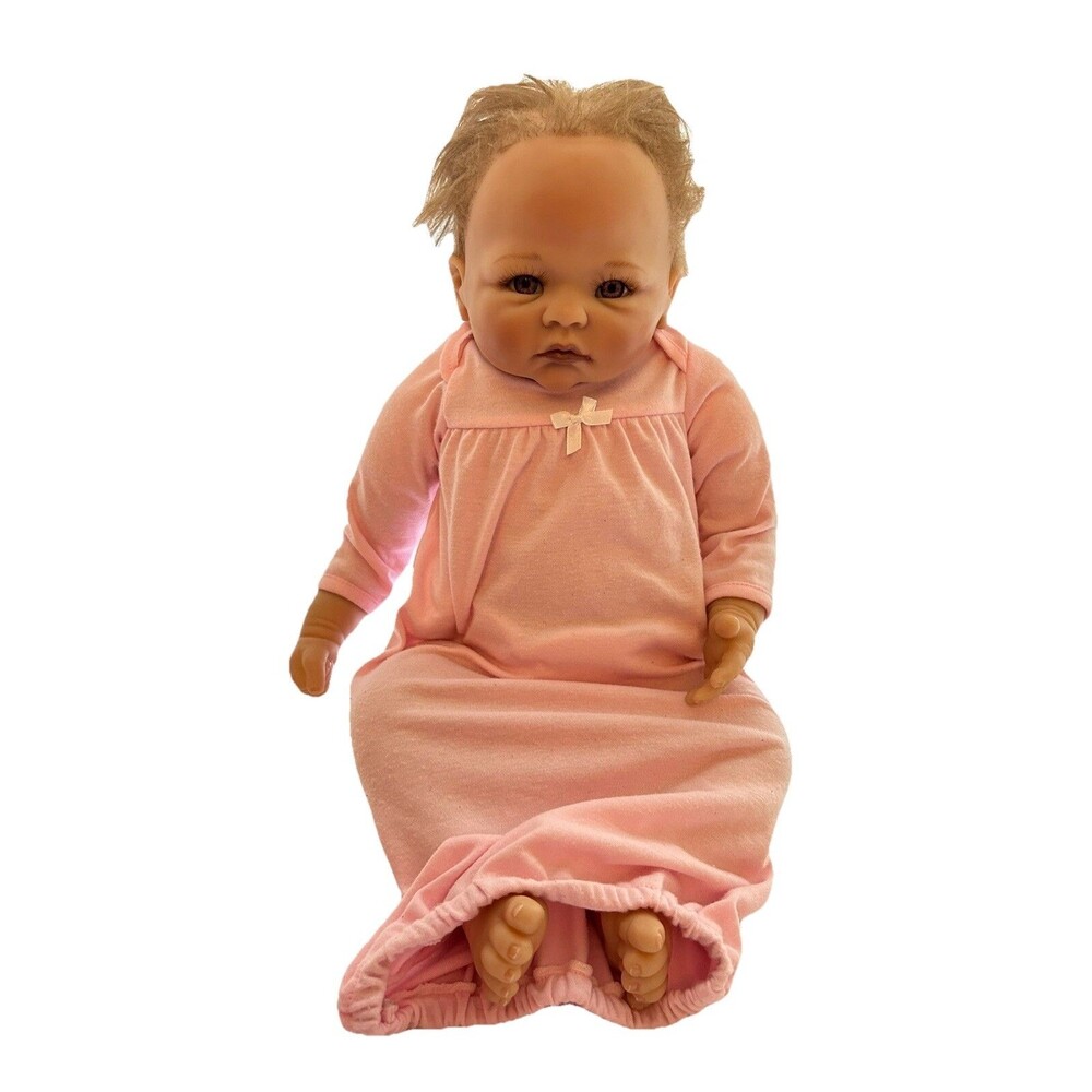 Ashton Drake Linda Murray Realistic Baby Doll 19" Weighted Violet Eyes READ